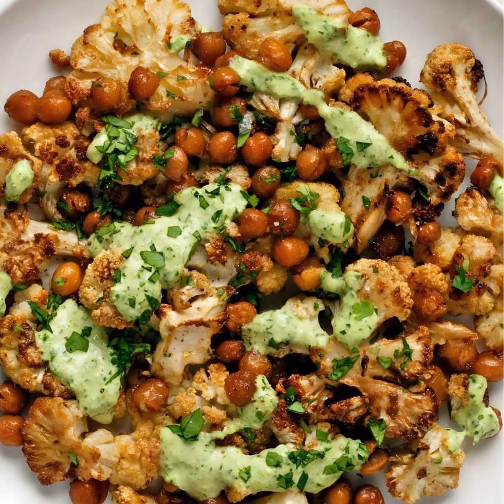 Lebanese Roasted Cauliflower with Tahini Sauce Recipe