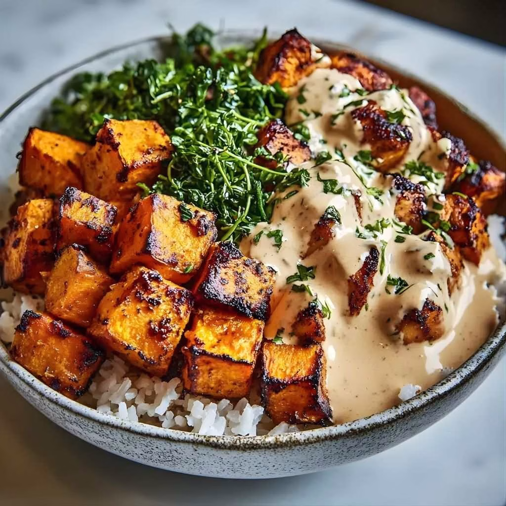 Sheet Pan Buffalo Chicken and Sweet Potato Bowls Recipe