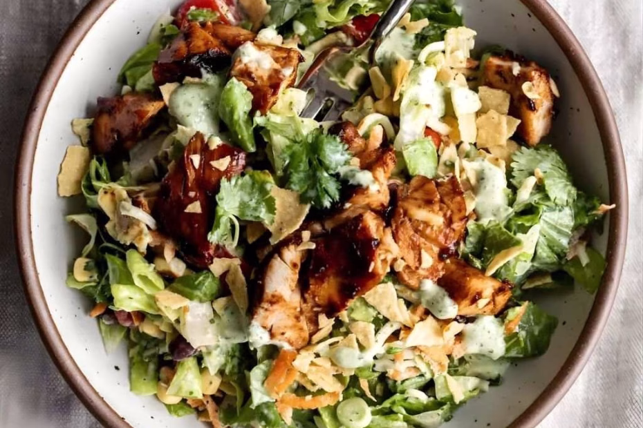 BBQ Chicken Chopped Salad with Cilantro Ranch Recipe