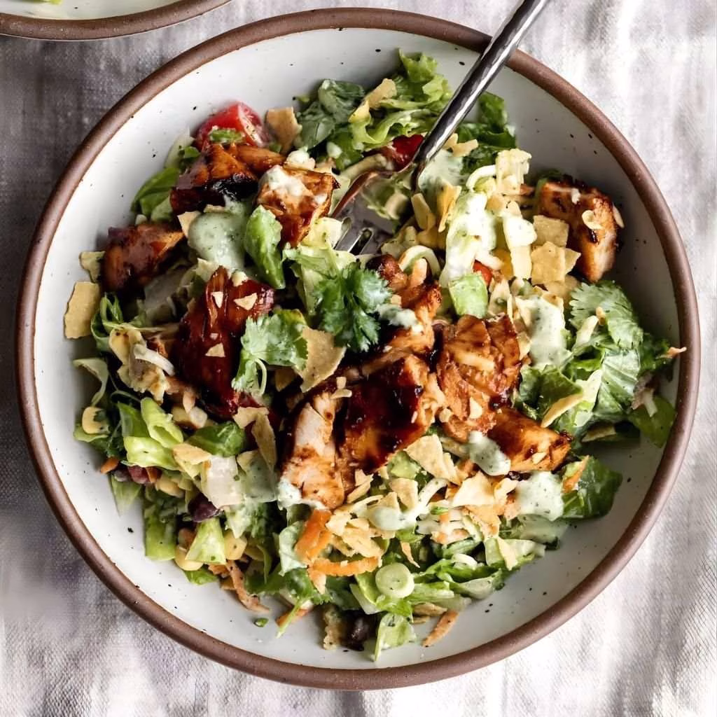 BBQ Chicken Chopped Salad with Cilantro Ranch Recipe