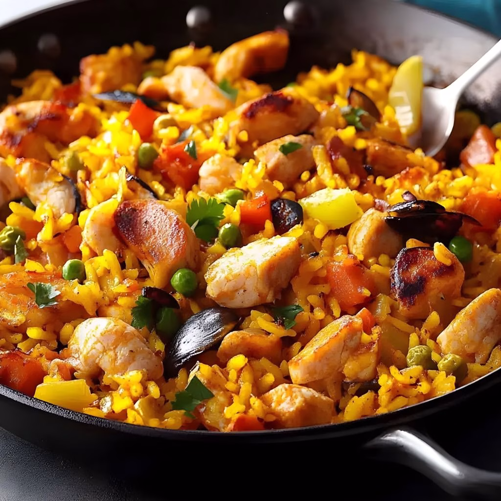 Chicken Chorizo Paella Recipe