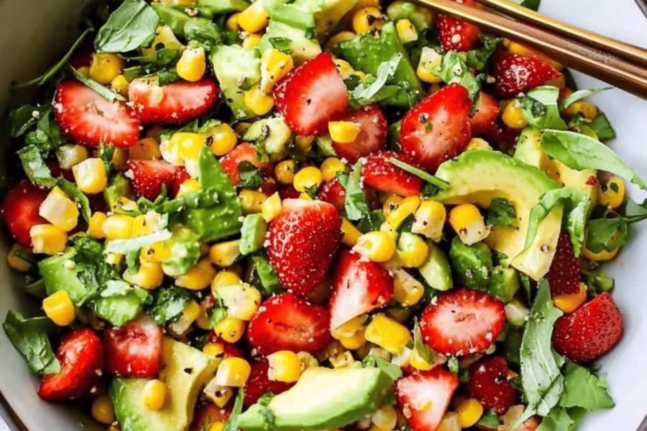 Strawberry Avocado Corn Salad Recipe