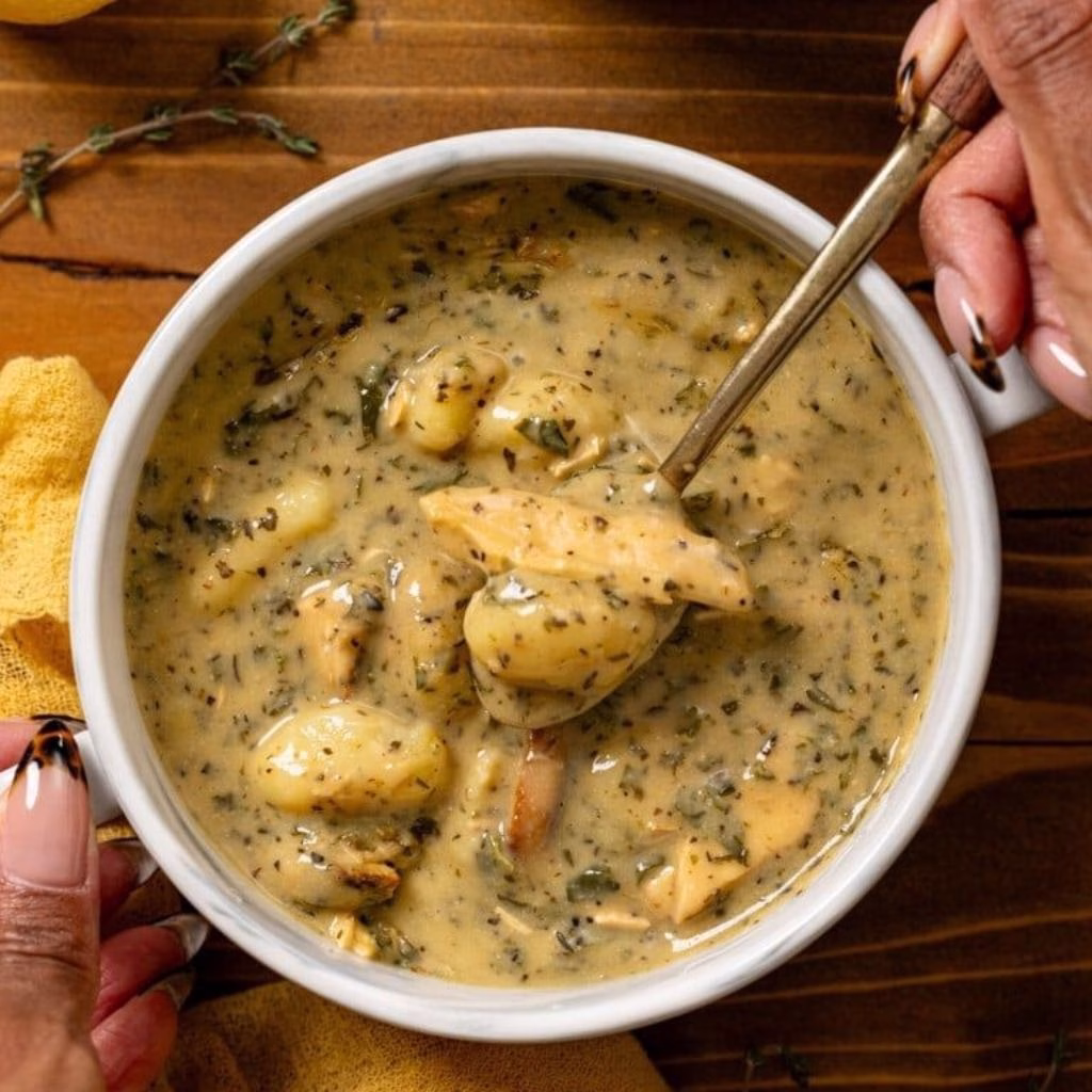 Creamy Winter Lemon Chicken Gnocchi Soup Recipe