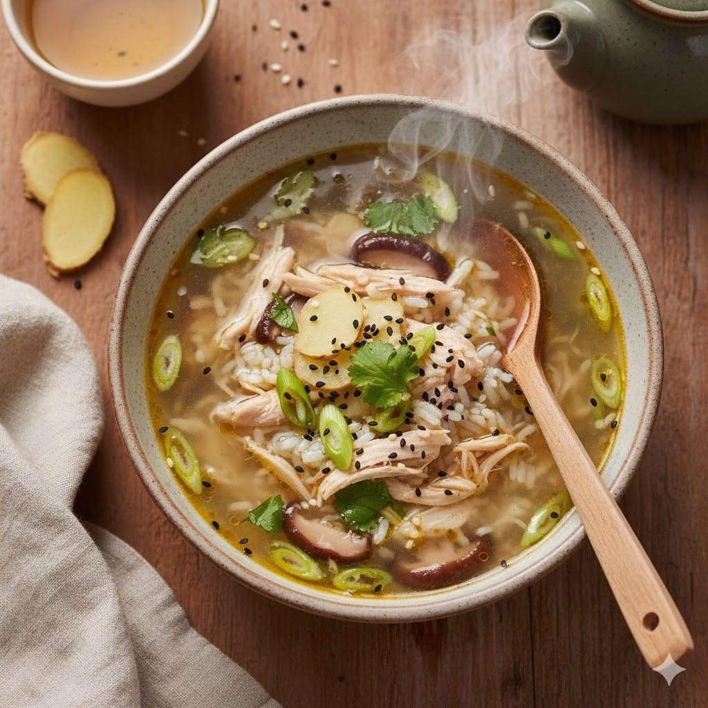 Ginger Lime Chicken and Rice Soup Recipe