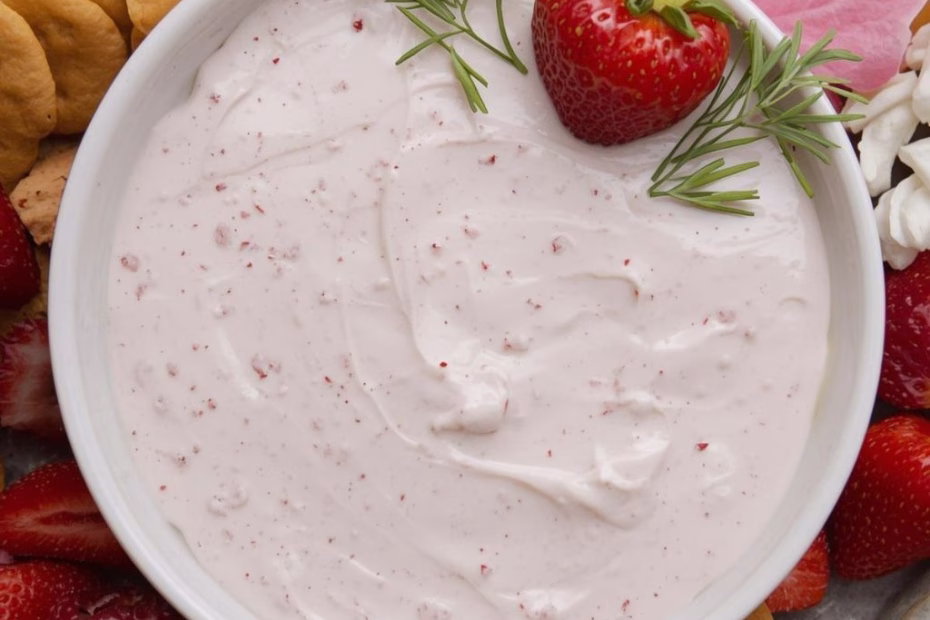 Creamy 4 Ingredient Valentine’s Day Dip Recipe