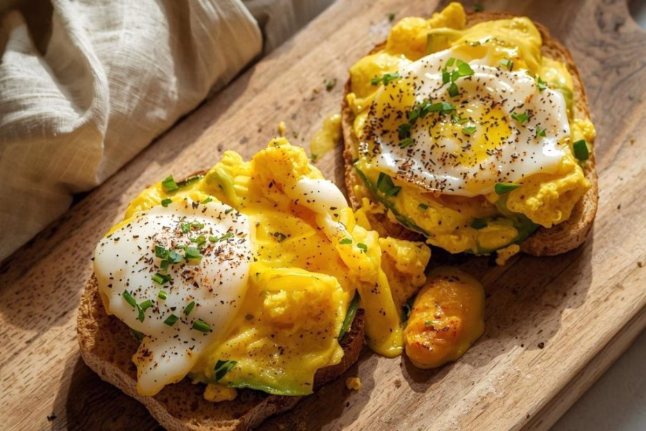 Avocado Toast with Creamy Scrambled Eggs Recipe