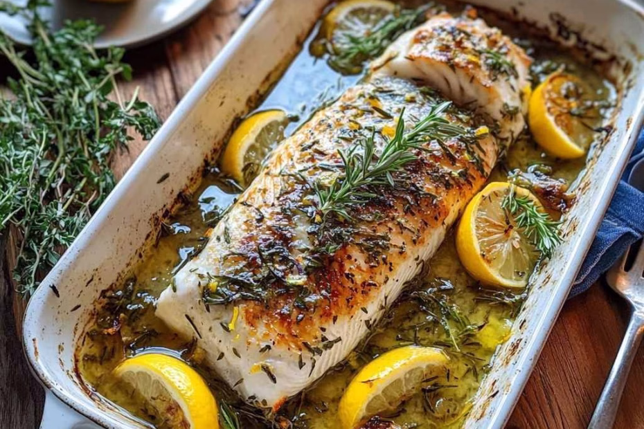 Mediterranean Herb and Lemon Baked Branzino Recipe