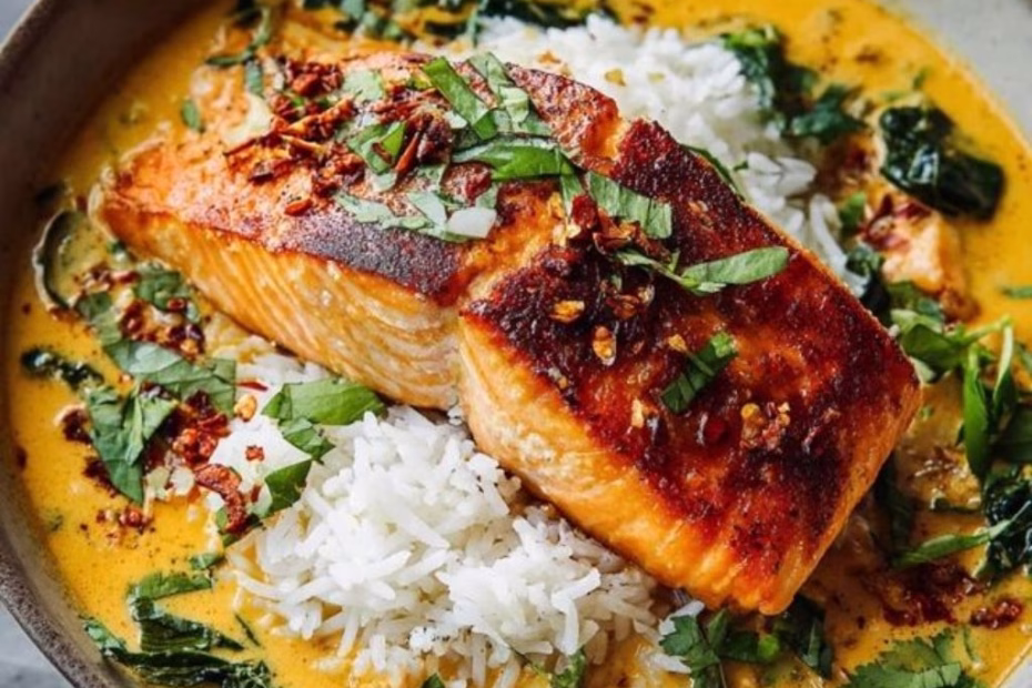Creamy Coconut Salmon Curry Recipe