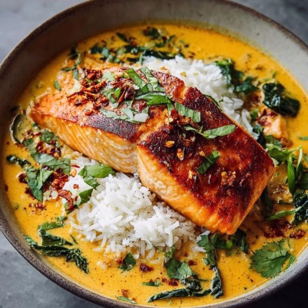 Creamy Coconut Salmon Curry Recipe