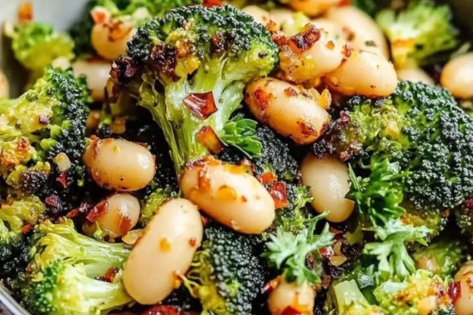 Roasted Broccoli and White Beans Recipe