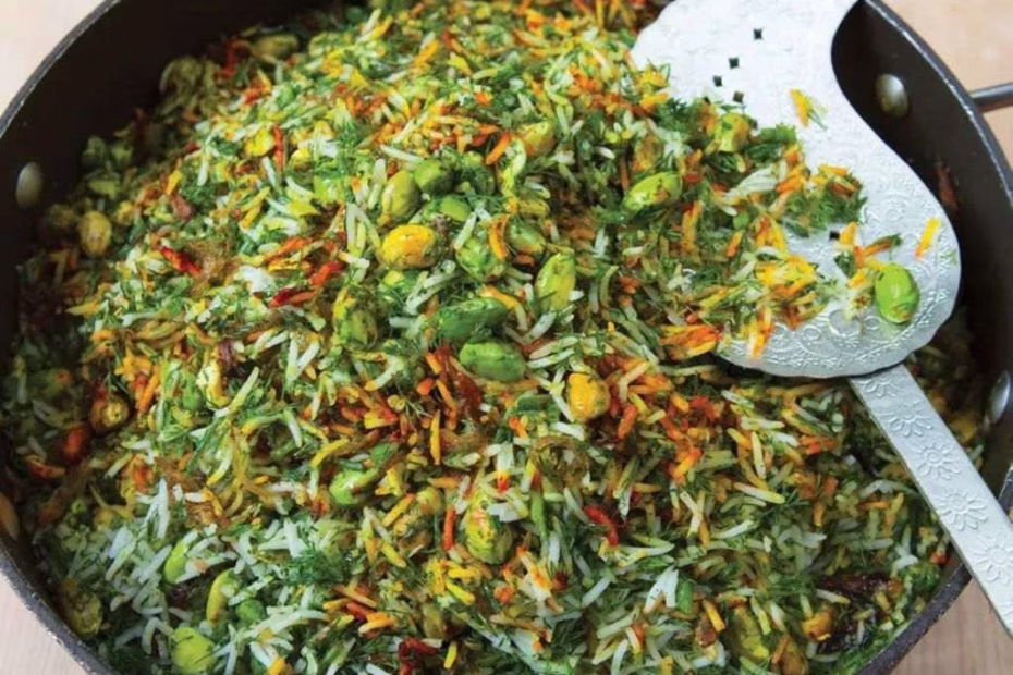 Pistachio Dill Rice (Pesteh Polow) Recipe
