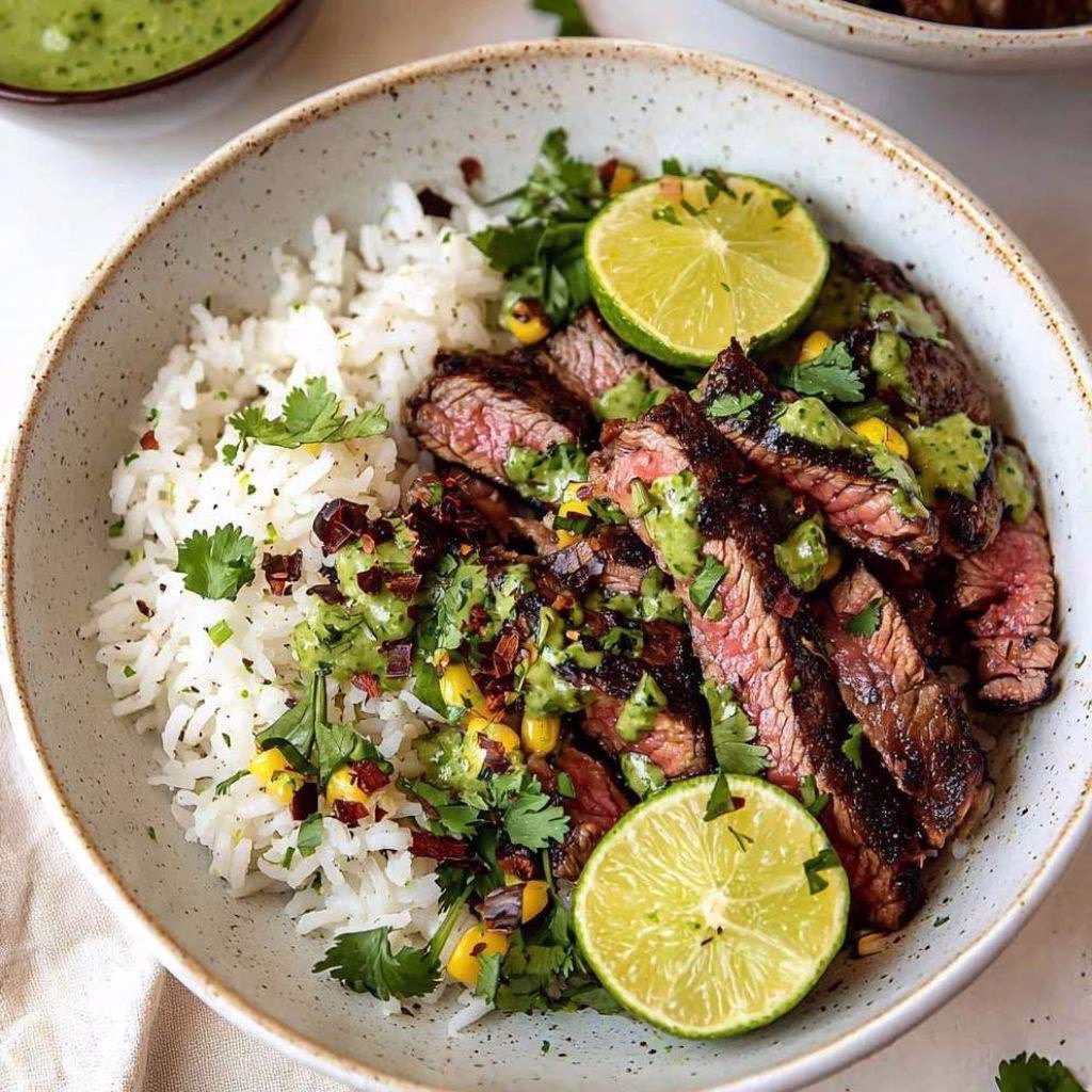Cilantro Lime Steak Bowls Recipe