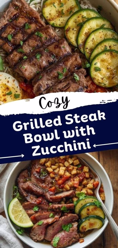 Grilled Steak Bowl with Zucchini Recipe