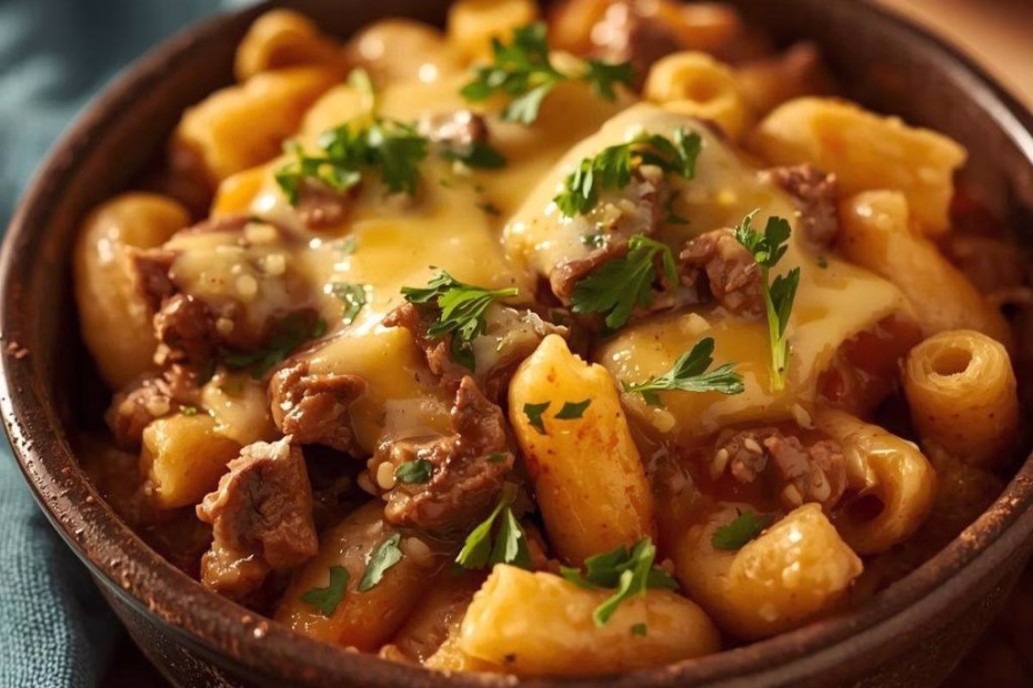 High-Protein Philly Cheesesteak Mac Recipe