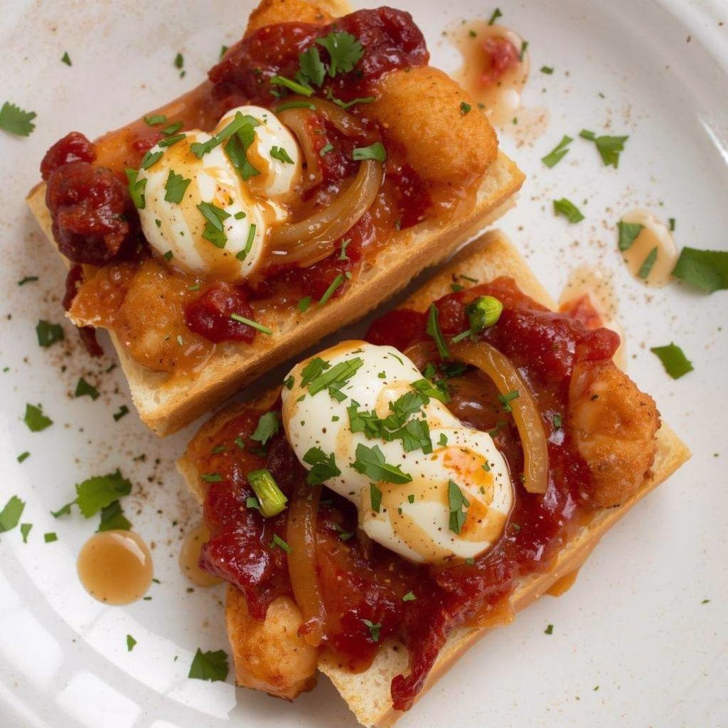 Chicken Parm Sandwiches With Spicy Marinara, Burrata, Caramelized Onions, and Chimichurri Recipe