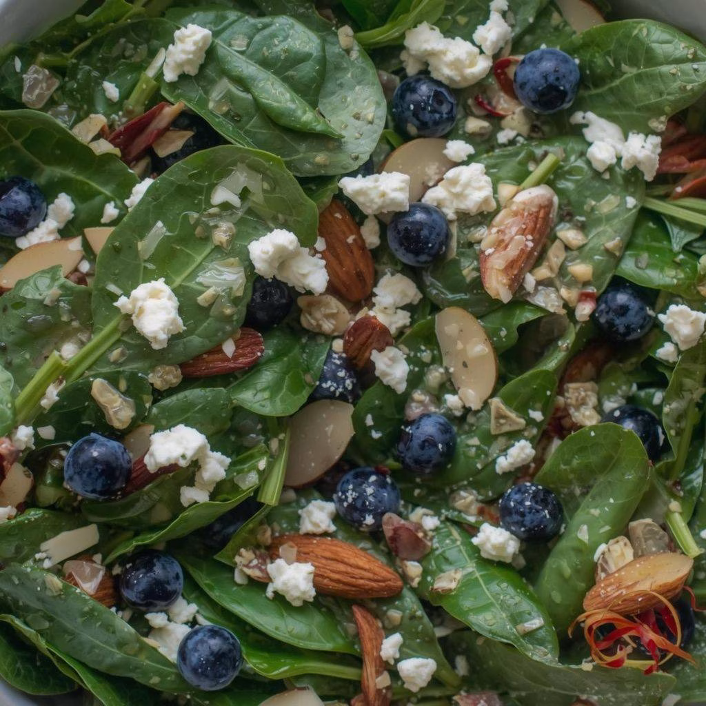 20-Minute Spinach Blueberry Salad Recipe