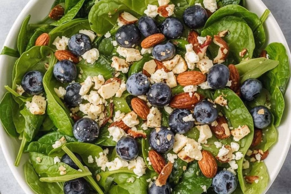 20-Minute Spinach Blueberry Salad Recipe