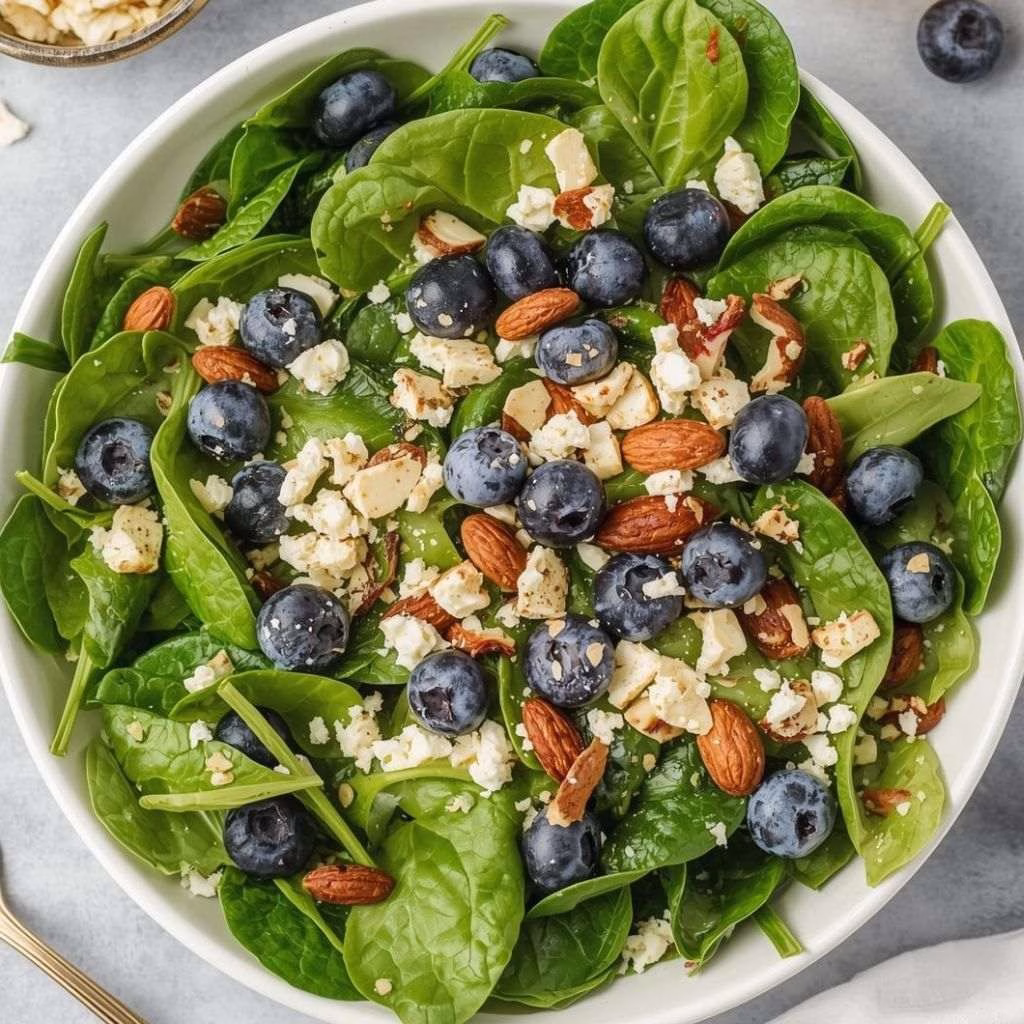 20-Minute Spinach Blueberry Salad Recipe