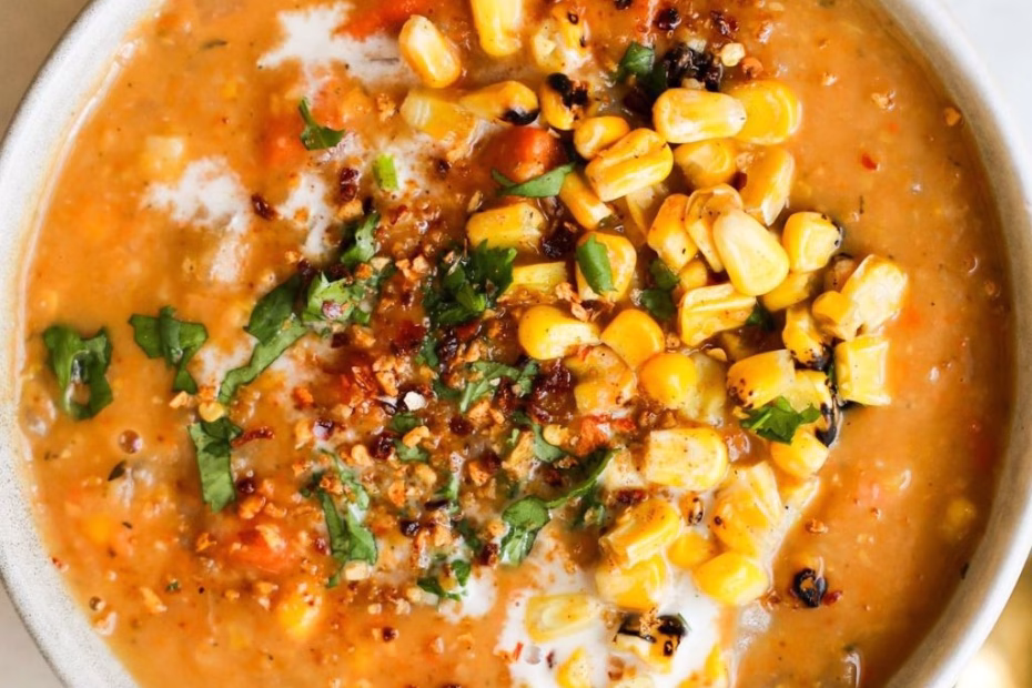 Smoky Vegan Corn Chowder with Potatoes Recipe