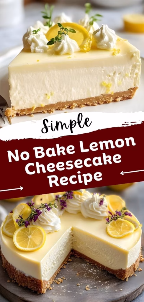 No Bake Lemon Cheesecake Recipe