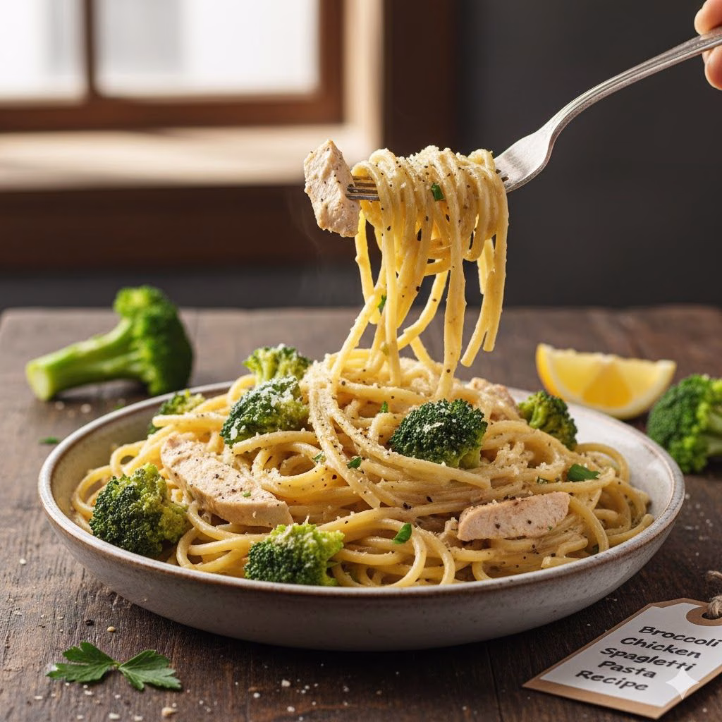 Broccoli Chicken Spaghetti Pasta Recipe