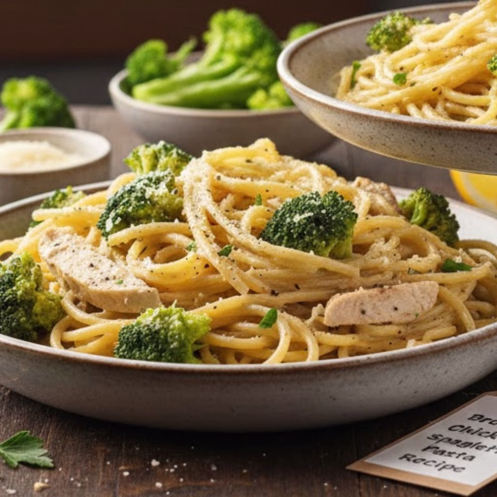 Broccoli Chicken Spaghetti Pasta Recipe