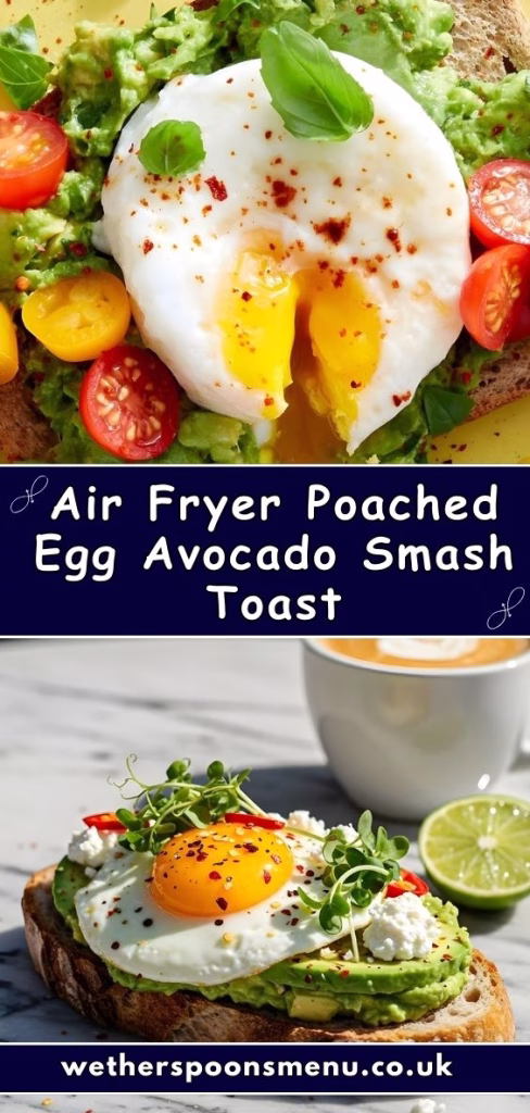 Air Fryer Poached Egg Avocado Smash Toast Recipe