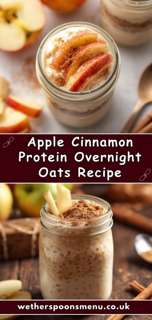Apple Cinnamon Protein Overnight Oats Recipe