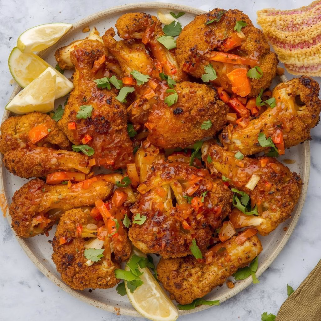 Baked Mango-Tamarind Cauliflower Wings Recipe