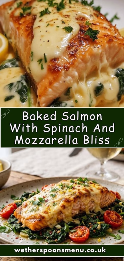 Baked Salmon with Spinach and Mozzarella Bliss Recipe