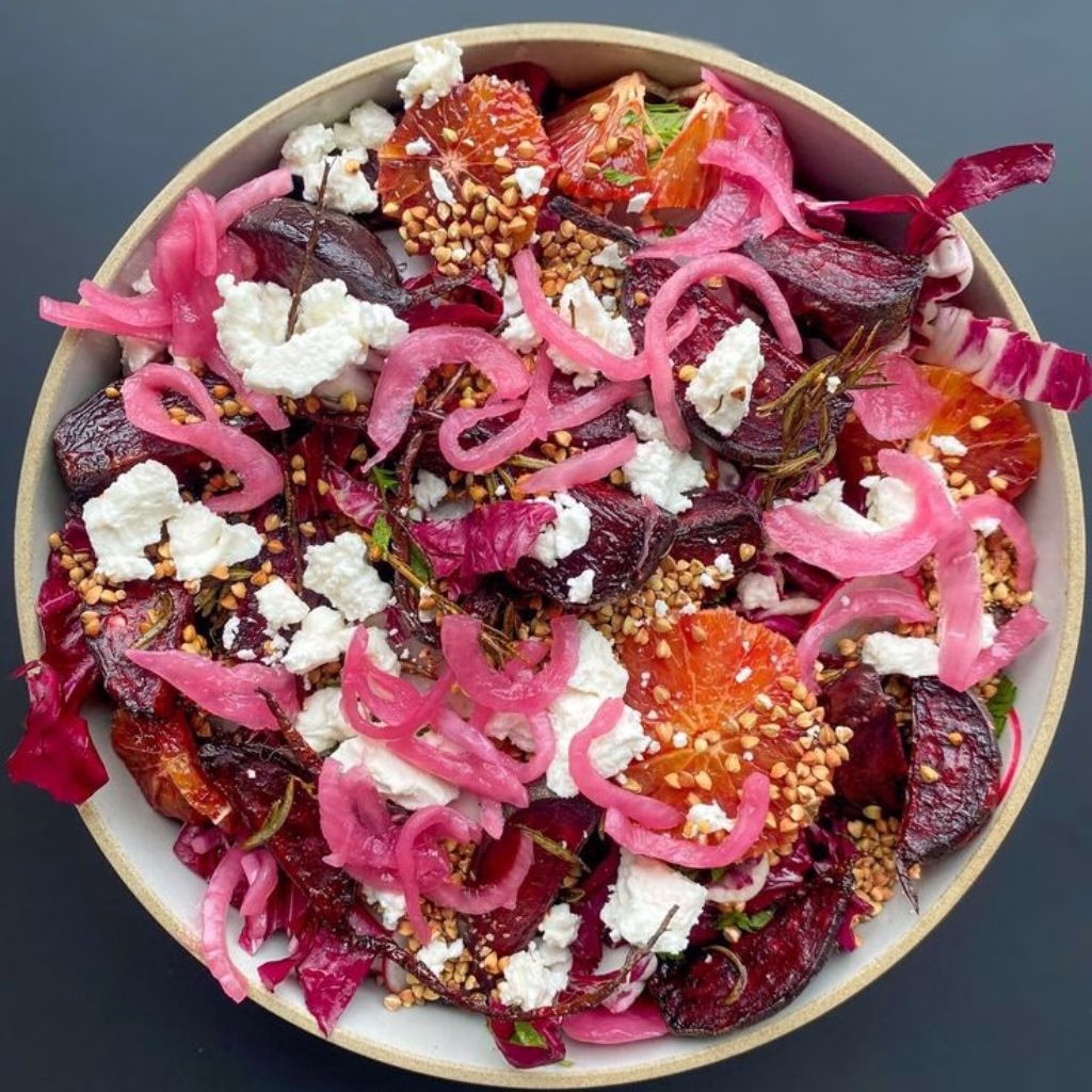 Blood Orange, Radicchio & Roasted Beet Salad with Crunchy Buckwheat Recipe
