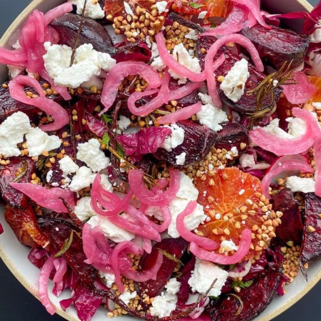Blood Orange, Radicchio & Roasted Beet Salad with Crunchy Buckwheat Recipe