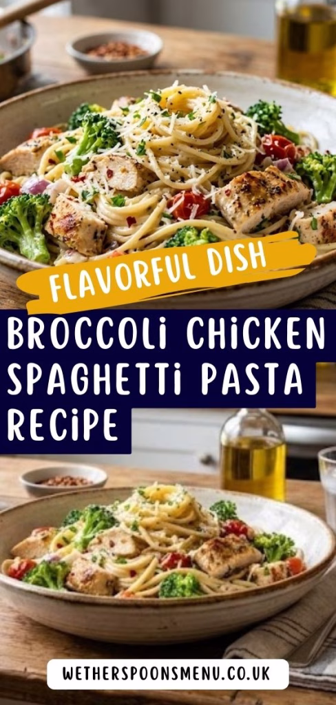 Broccoli Chicken Spaghetti Pasta Recipe