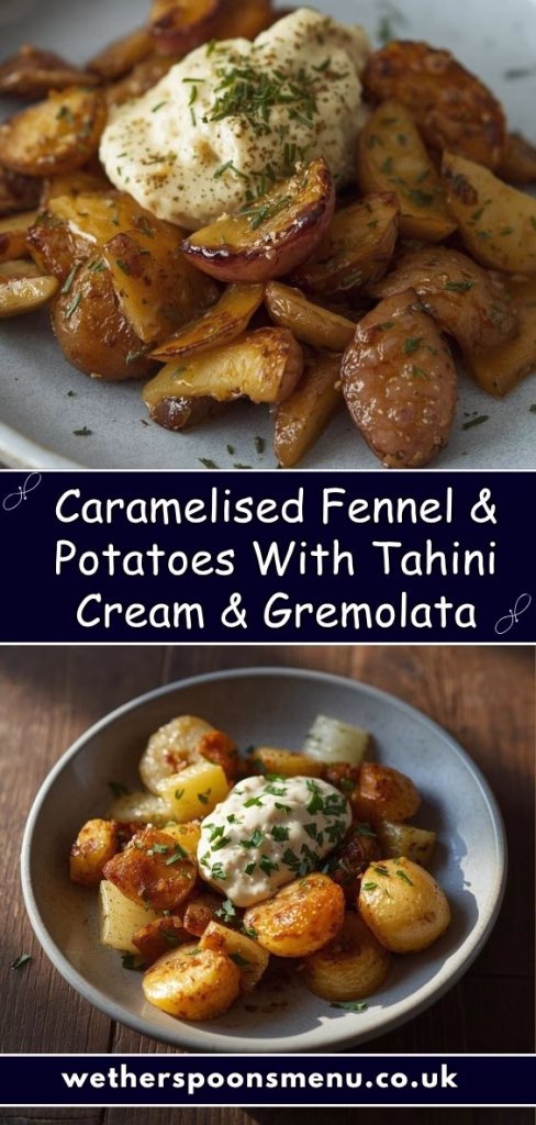 Caramelised Fennel & Potatoes with Tahini Cream Recipe