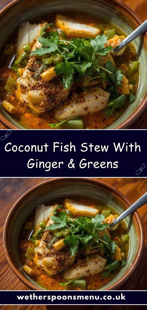 Coconut Fish Stew With Ginger & Greens Recipe