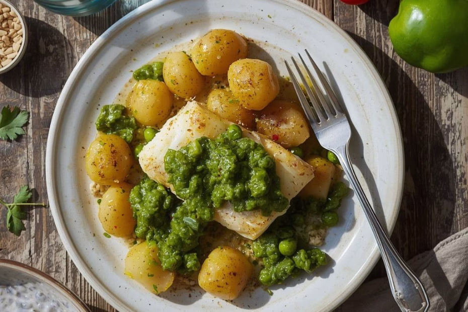 Cod with Potatoes and Salsa Verde Recipe