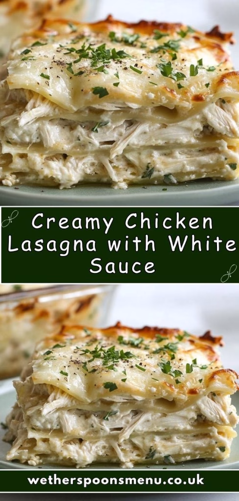 Creamy Chicken Lasagna with White Sauce Recipe