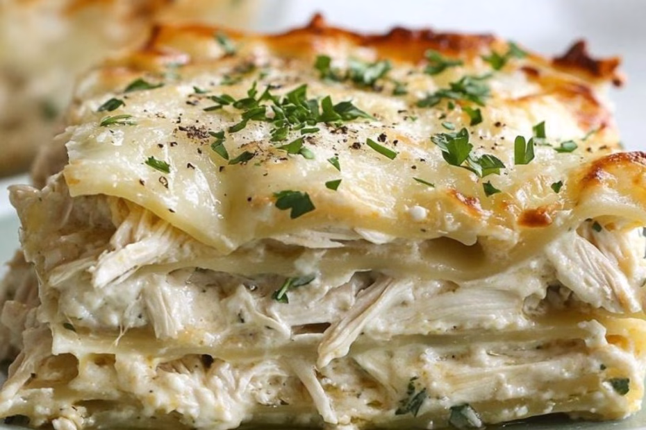 Creamy Chicken Lasagna with White Sauce Recipe