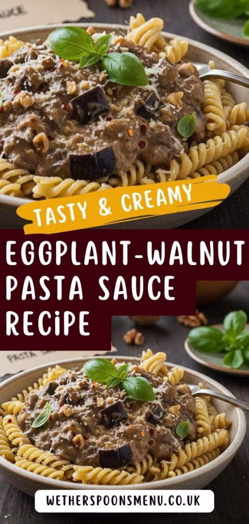 Creamy Eggplant-Walnut Pasta Sauce Recipe
