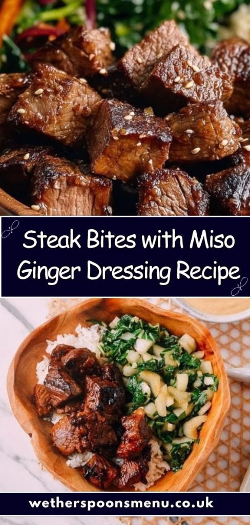 Steak Bites with Miso Ginger Dressing Recipe