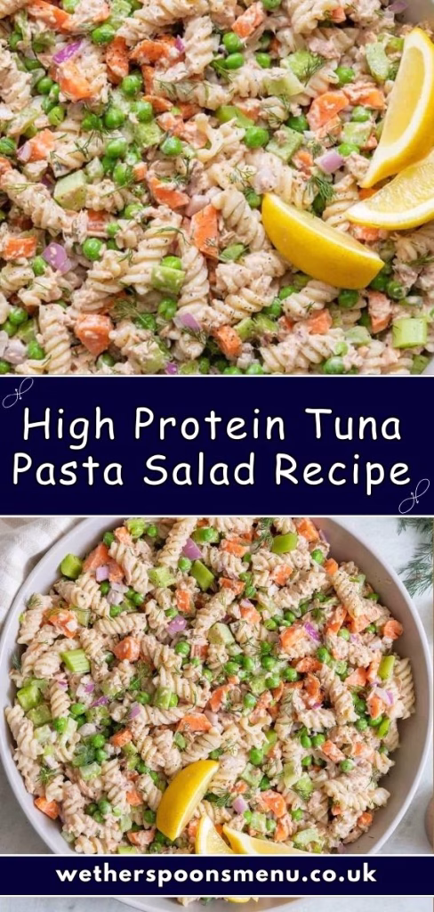 High Protein Tuna Pasta Salad Recipe