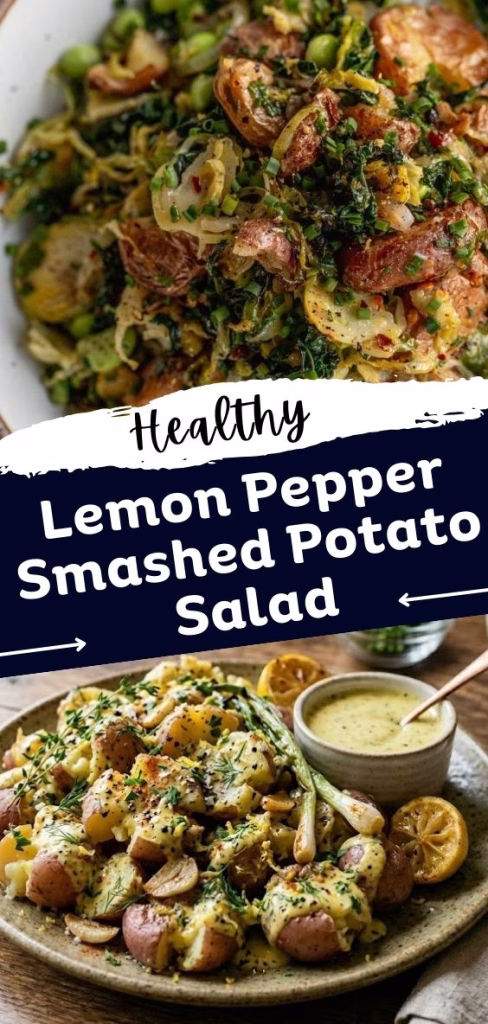 Lemon Pepper Smashed Potato Salad Recipe