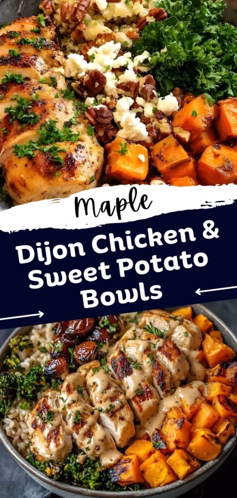 Maple Dijon Chicken & Sweet Potato Bowls Recipe