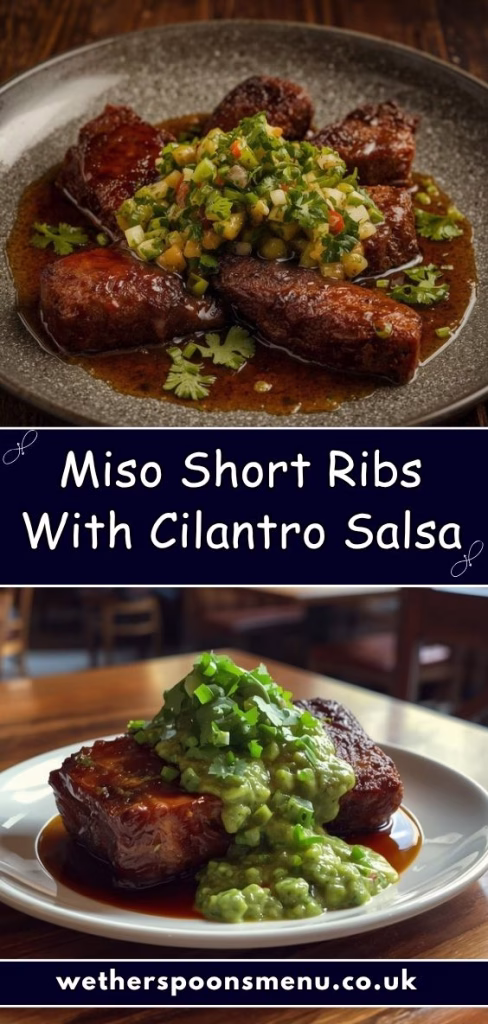 Miso Short Ribs with Cilantro Salsa Recipe
