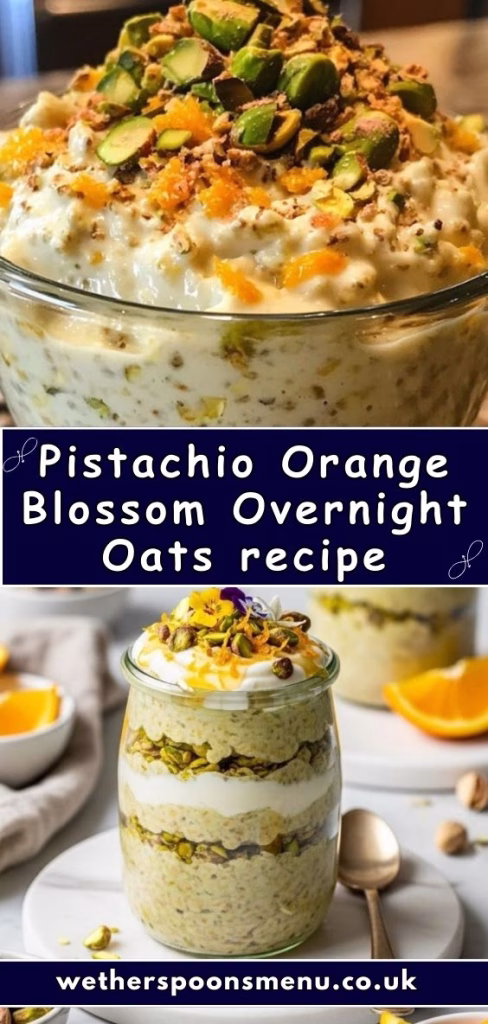 Pistachio Orange Blossom Overnight Oats Recipe