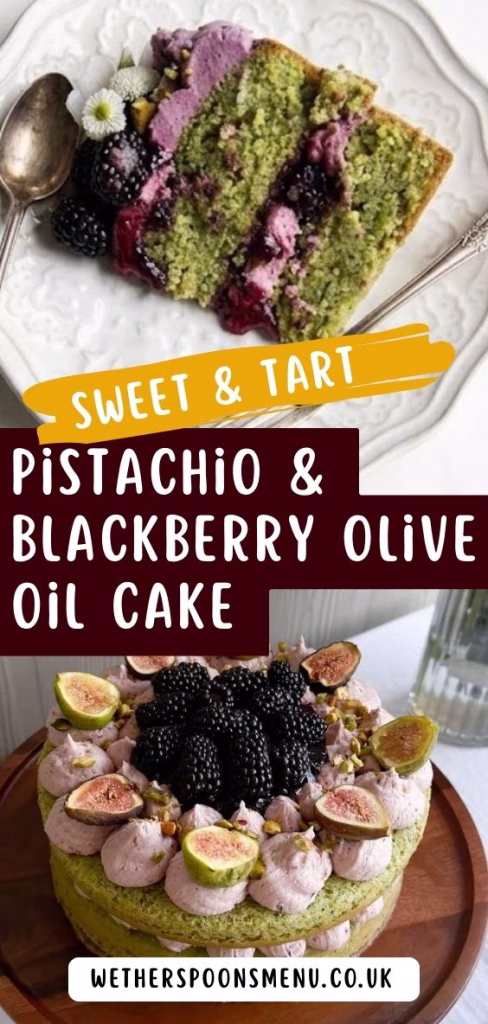 Pistachio And Blackberry Olive Oil Cake Recipe