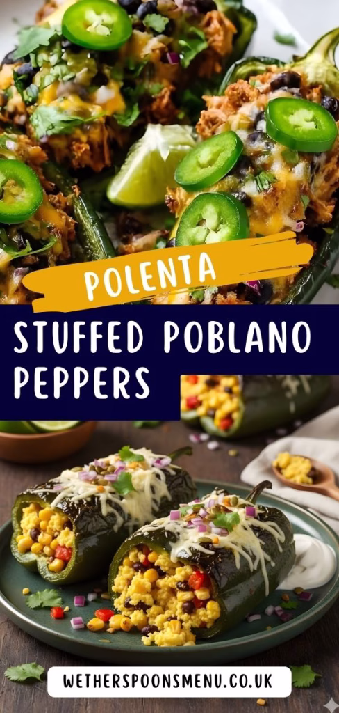 Polenta Stuffed Poblano Peppers