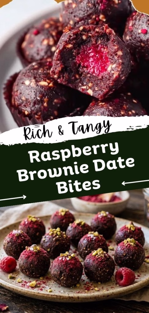 Raspberry Brownie Date Bites Recipe