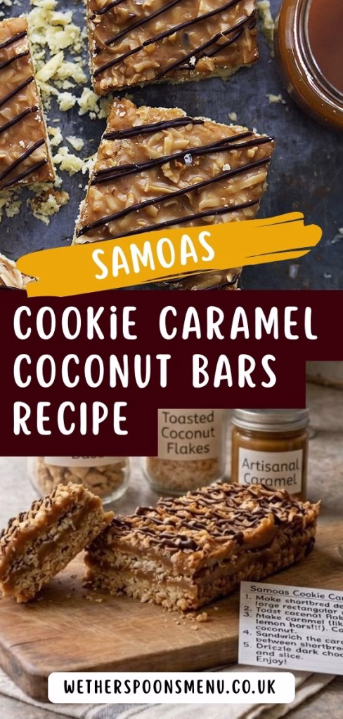 Samoas Cookie Caramel Coconut Bars Recipe