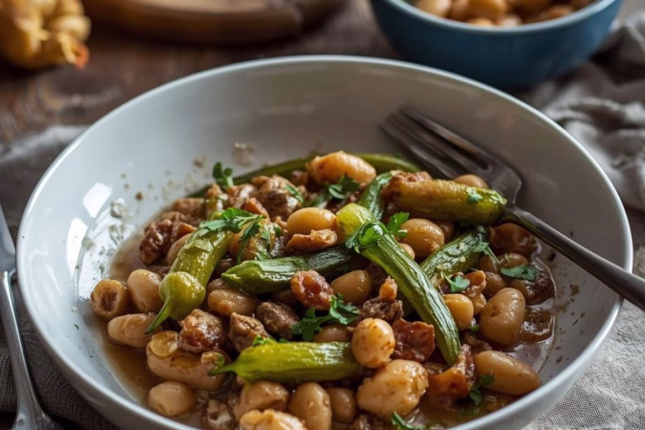 Slow-Cooked Courgettes & Creamy Butter Beans Recipe